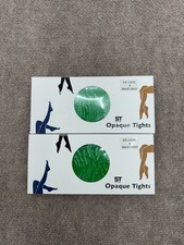 Silky Toes 2 Pack Bright Green Snug Cozy Opaque Tights Womens Size A NEW
