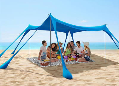 Strandzelt Prämie Lycra Zelt, Strandmuschel UPF 50+ Tragbar Sonnensegel Sun Shel