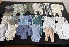 PREEMIE Gender Neutral Unisex Clothes Lot One-Piece Gowns Outfits Various Brands