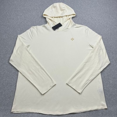 NEW UNRL Ultra Hooded Long Sleeve Mens XL Coconut Solid Performance Hoodie Golf