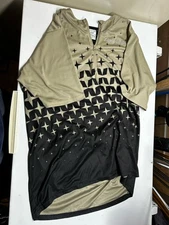 Troy Lee Designs TLD Cycling MTB Bike  1/4 Zip-Up Jersey Tan Black Large Pocket