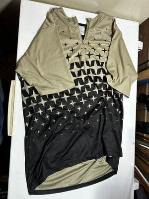 #ad Troy Lee Designs TLD Cycling MTB Bike 1 4 Zip Up Jersey Tan Black Large Pocket $12.75