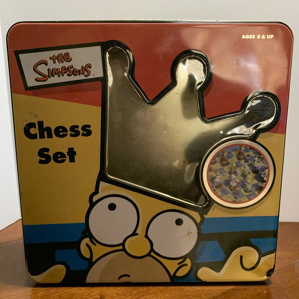 The Simpsons Chess Set in Tin Collector's Box COMPLETE Cardinal Games Pieces - Image 4 of 4