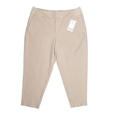 Athleta Pantalon Endless Pant Women Size 18 Beige Cropped Career Casual Trousers
