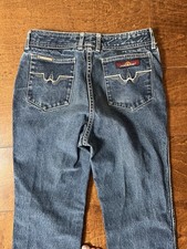 Vintage Jordache Dark Blue Jeans With Embroidered Pockets 33 Long Retro