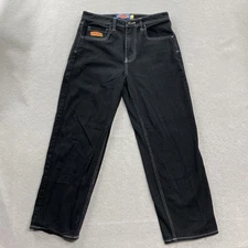 Empyre Jeans Mens 30x27 Black Denim Pants Relaxed Straight Leg Skater