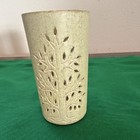 Pier 1 Vintage Candle holder sleeve ceramic green tree It glows so nice w candle — photo 1