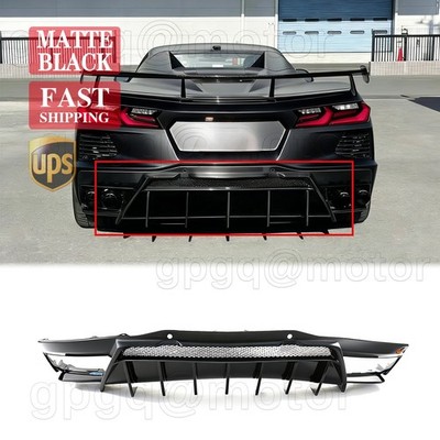 For Corvette C8 Stingray Z51 2020-25 5VM Style Matte Black Rear Bumper Diffuser