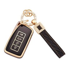 Key Fob Cover Soft TPU Full Protection Smart Car Key Protector Black for Lexus