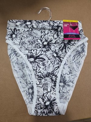 NWT Maidenform Invisible Look BARELY THERE Black Floral Bikini Panty M 6