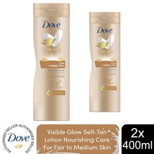 2er Pack 400ml Dove Visible Glow Selbstbr&auml;unerlotion f&uuml;r helle bis mittlere Haut