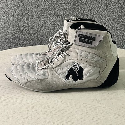 Gorilla Wear Shoes Mens 12.5 White Perry High Tops Pro Wrestling Gym Sneakers