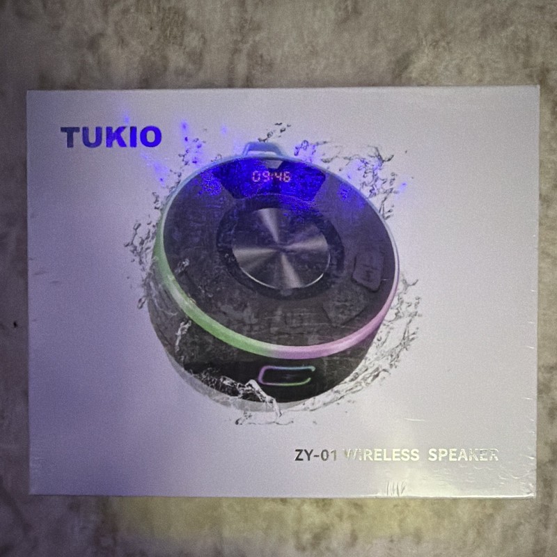 TUKIO ZY-01 Wireless Speaker Bluetooth 5.4 IPX7 LED Light Hands-Free Black