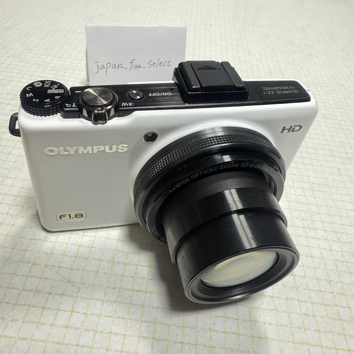Olympus XZ-1 White Digital Camera 10.0MP F1.8 ZUIKO 4x Zoom EL Exc