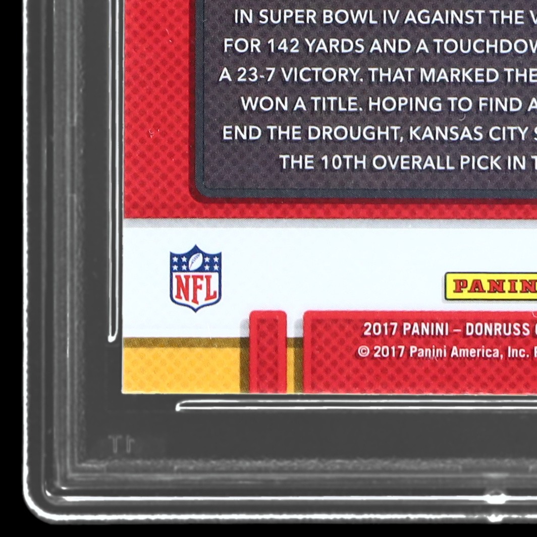 2017 Donruss Optic Len Dawson/Patrick Mahomes #20 PSA 8 RC Illusions Football II view 10