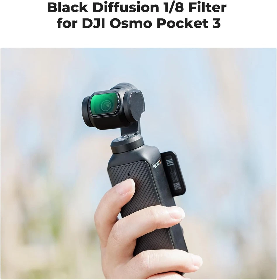K&F Concept Magnetic Black Diffusion 1/8 Filter Mist Dreamy fr DJI Osmo Pocket 3 - Image 2 of 4