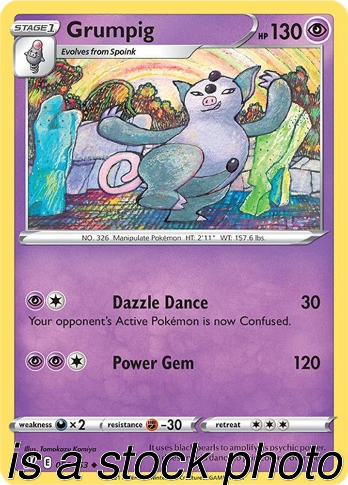 Grumpig 056/163 SWSH05: Battle Styles Reverse Holofoil Pokemon (LP-NM)