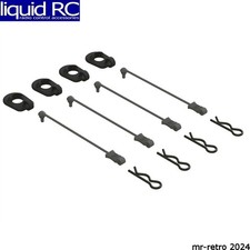 Arrma 390294 Black Body Clips 34mm long 1.15mm wire 4 