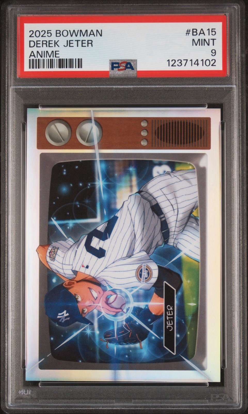 2025 BOWMAN ANIME #BA15 DEREK JETER PSA 9 CASE HIT