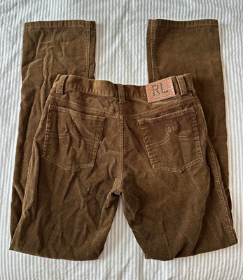 Vintage Ralph Lauren Women s Straight Jeans Brown Corduroys