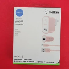 BELKIN  CAR & HOME CHARGER KIT FOR SAMSUNG:  METALLIC PINK   SL