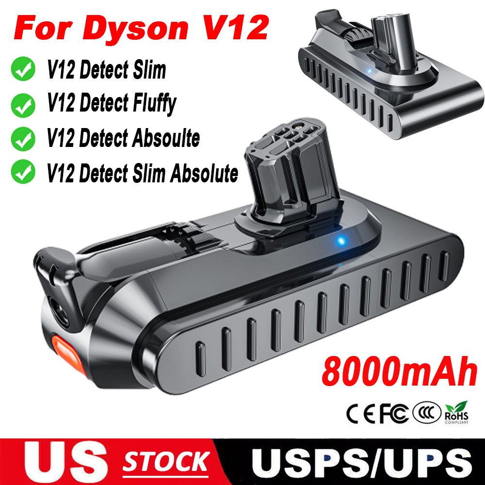 For Dyson V12 Battery Handheld Vacuum Cleaner Absoulte Slim 8Ah 8000mah Battery