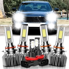 For Honda Accord 2006-2012 Combo LED Headlight Hi/Lo + Fog Light Bulbs 6000K 6x