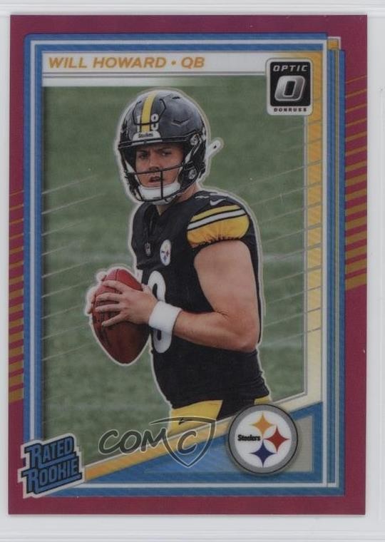 2025 Panini Donruss Optic Rated Rookie Pink Prizm Will Howard #233 13ql