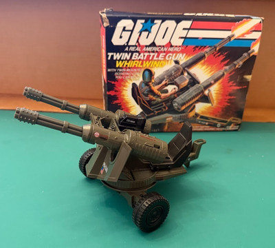 1983 GI JOE ARAH  WHIRLWIND TWIN BATTLE GUN  Complete With Box Hasbro