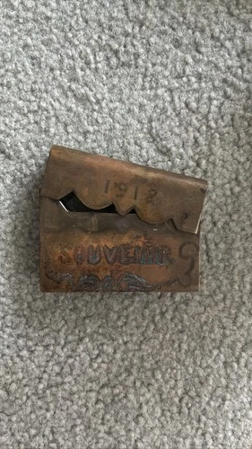 WW1 Trench Art Brass Lighter Souvenir 1918 Military