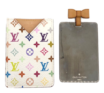 LOUIS VUITTON White Multicolor LV M92651 MIRROR TAKASHI MURAKAMI