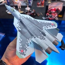 1:100 Russian SU-57 Fighter Jet Alloy Aircraft Model Collection Box hot