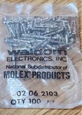 100 LOT MOLEX 02 06 2103 0.062 W18-22 CRIMP CONNECTOR AWG WIRE FREE US SHIPPPING