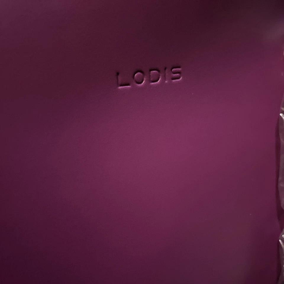 Bolso de mano grande Lodis Audrey Kaylee de cuero color vino Foto 4 de 4