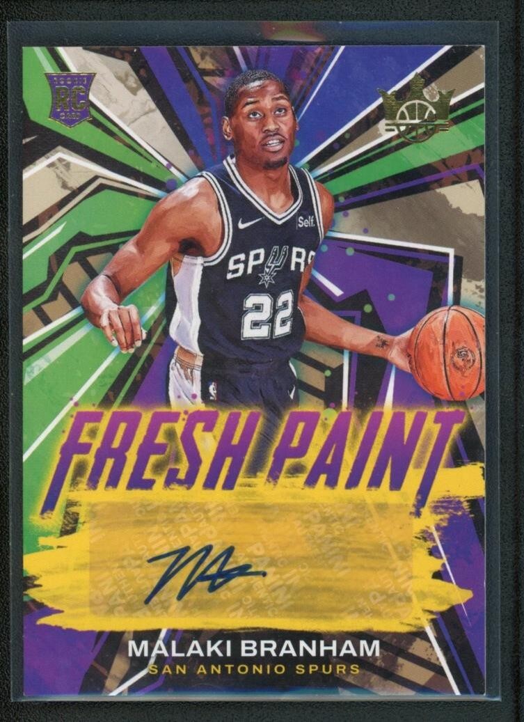 2022-23 MALAKI BRANHAM 069/199 AUTO PANINI COURT KINGS FRESH PAINT ROOKIE RC