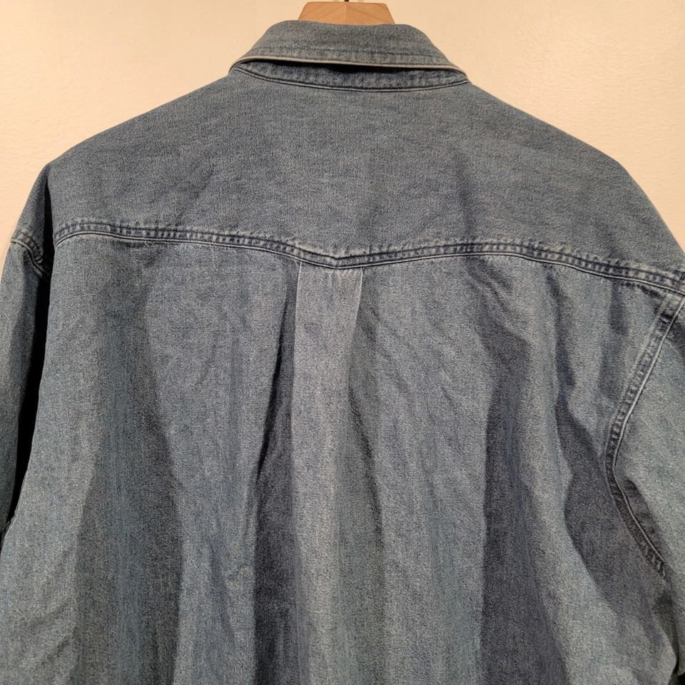 Camisa vaquera Winchester Apparel para hombre 2XL color en contraste banda para el brazo Foto 4 de 4