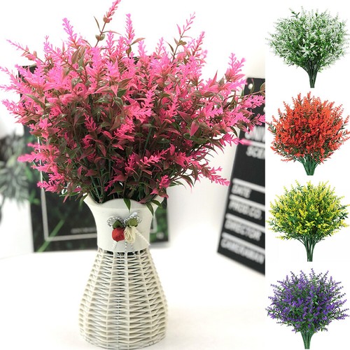 Artificial Flowers Plastic Lavender Home Garden Decor Plastic Flower Outdoor !✦ - Picture 3 of 18