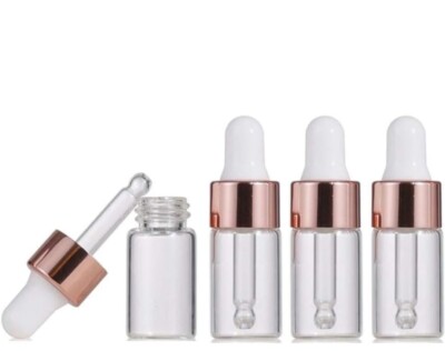 30 Pcs Clear Glass Dropper Bottles Essential Oil Sample Bottles Perfume Vials