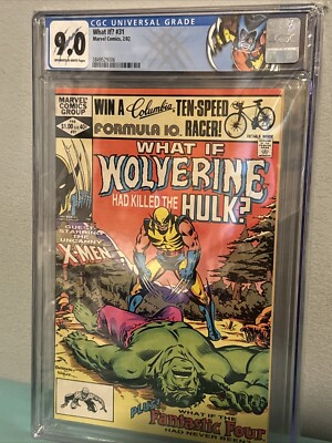 WHAT IF #31 CGC 9.0 WP (1982)  WHAT IF WOLVERINE KILLED THE HULK?'' Newsstand