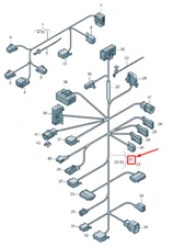 VW SHARAN 7N RIGHT SEAT FRAME WIRING HARNESS 7N0971366R NO IMPORT DUTIES TO 🇺🇸