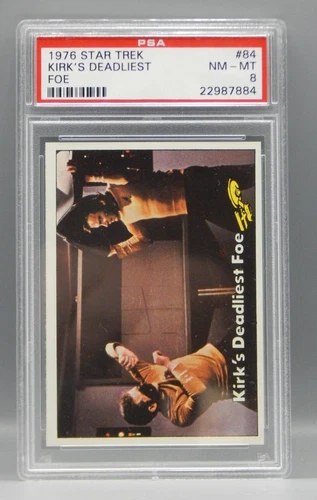 PSA 8 vintage 1976 Topps STAR TREK trading card #84 Kirk vs. KIRK set break TOS