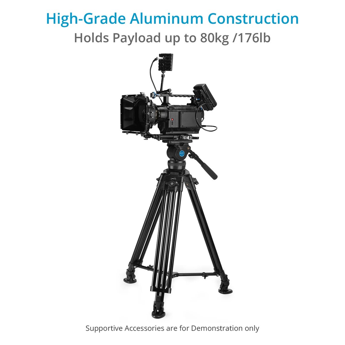 Proaim 100mm Telescopic Tripod Stand - Rock-Solid Support For DSLR Cameras, Sliders & Jibs | Heavy-Duty Aluminum Build