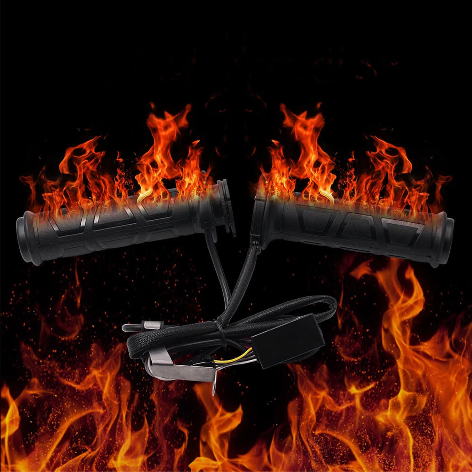 1Set Motorcycle 7/8" Handlebar Electric Hot Heated Grips Handle Handlebar Warmer — 第 4/4 张图片
