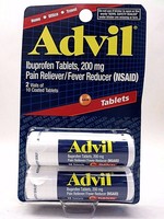 Advil Ibuprofen 200 Mg Pain Fever Relief 2 Vials 10 Coated Tablets Exp 05/18 + on sale Advil Ibuprofen 200 Mg Pain Fever Relief 2 Vials 10 Coated Tablets Exp 05/18 + on sale