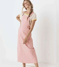 Spell & The Gypsy ~  Cotton Candy Pinafore Dress Stretch Pink Denim M AU 12 US 8