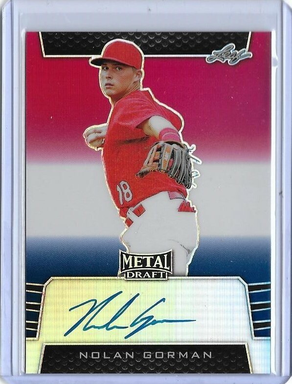 Nolan Gorman 直筆サイン　ノーラン•ゴーマン　MLB auto topps nalan gorman auto graph 直筆 サイン psa9 mlb ノーラン