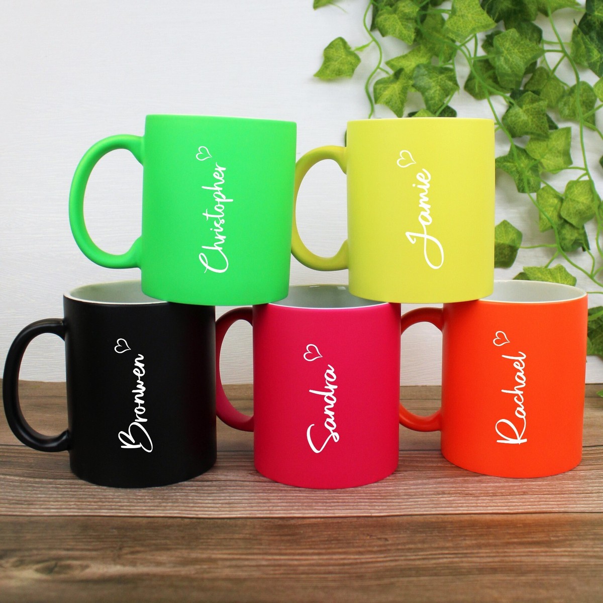 Personalised Bright Neon 350 ml Ceramic Coffee Mug Stylish Matt finish Tea  Cup | eBay