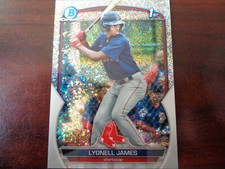 2023 Bowman Chrome Lyonell James #'ed 131/299 SPECKLE Refractor RC-Red Sox