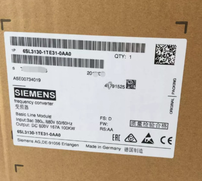 6SL3130-1TE31-0AA0 NEW SIEMENS S120 BASIC LINE MODULE 6SL3130-1TE31-0AA0