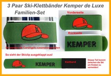 3 pairs of ski Hook and Loop straps Kemper de Luxe for alpine/touring skis ---NEW---